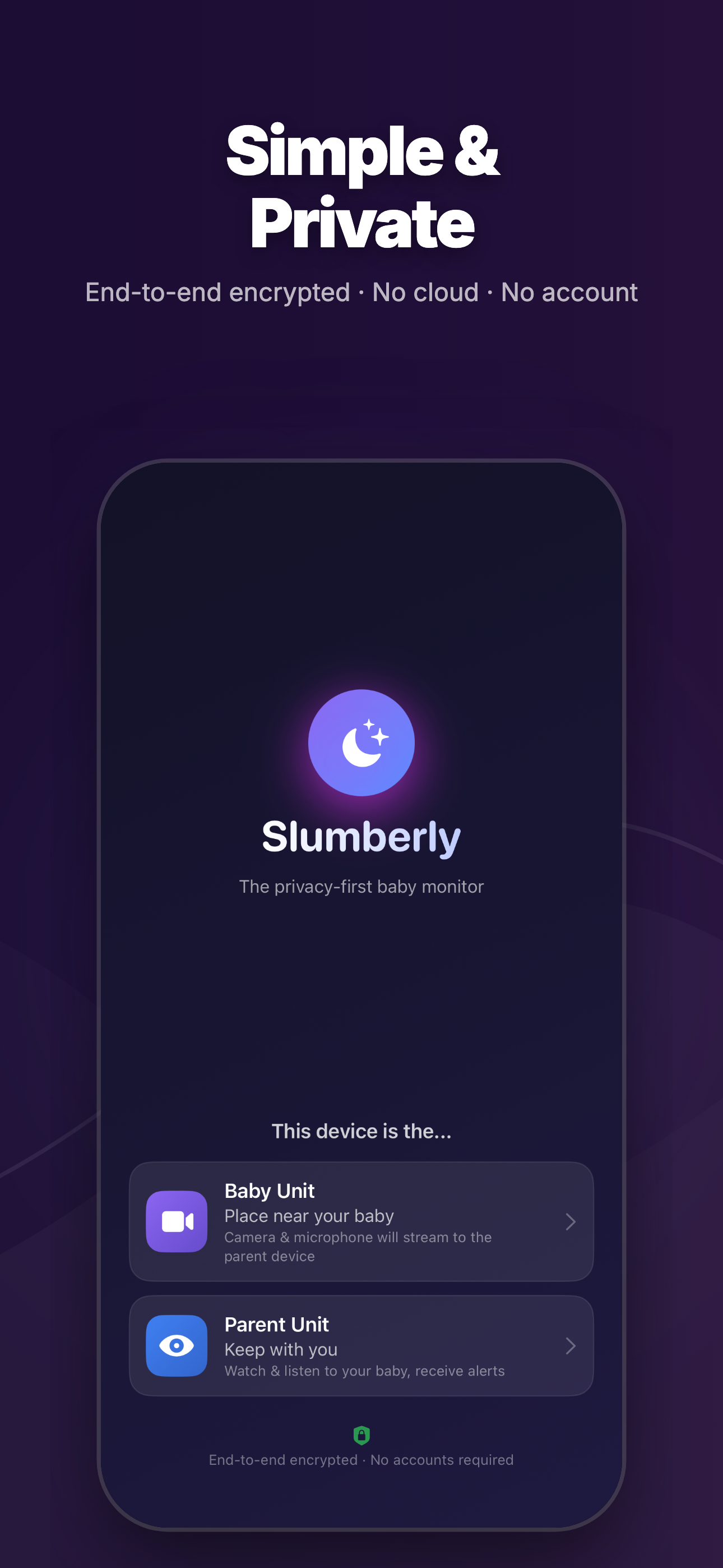 Simple & Private Home Screen